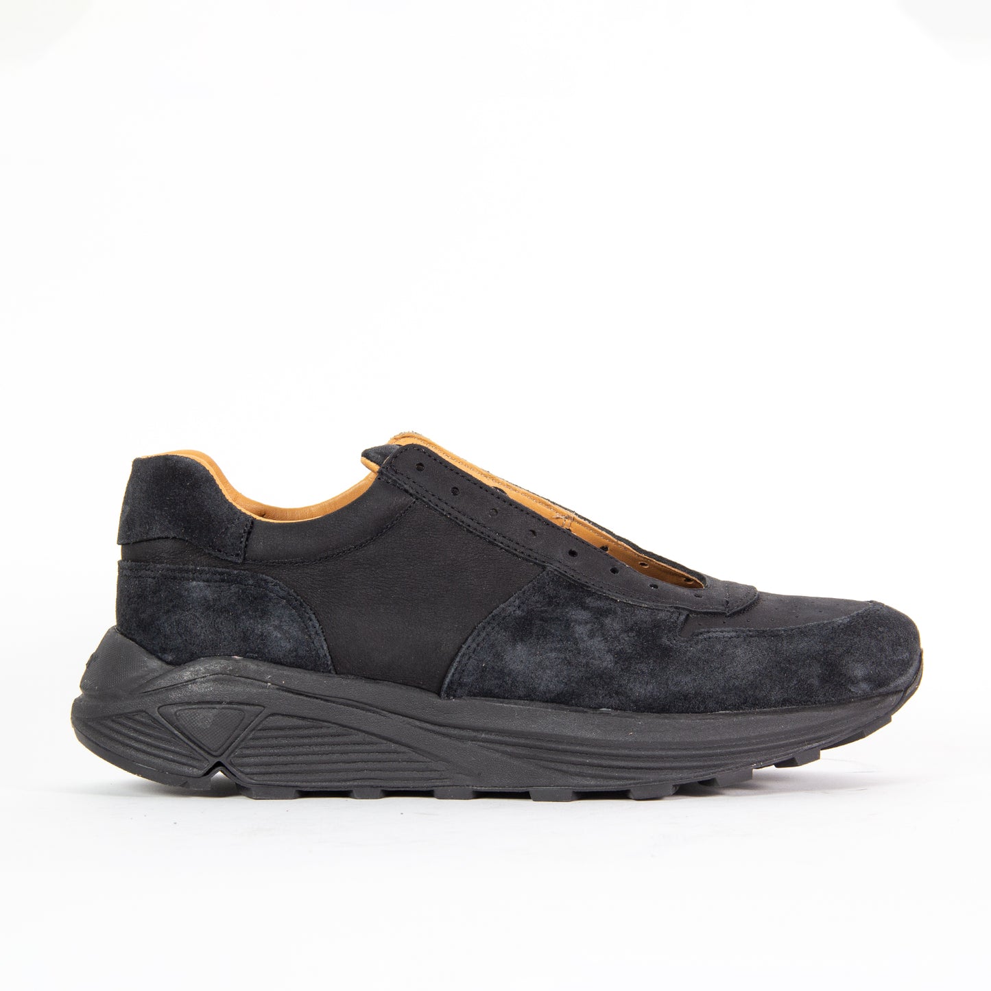 Sneaker Black Calf Suede