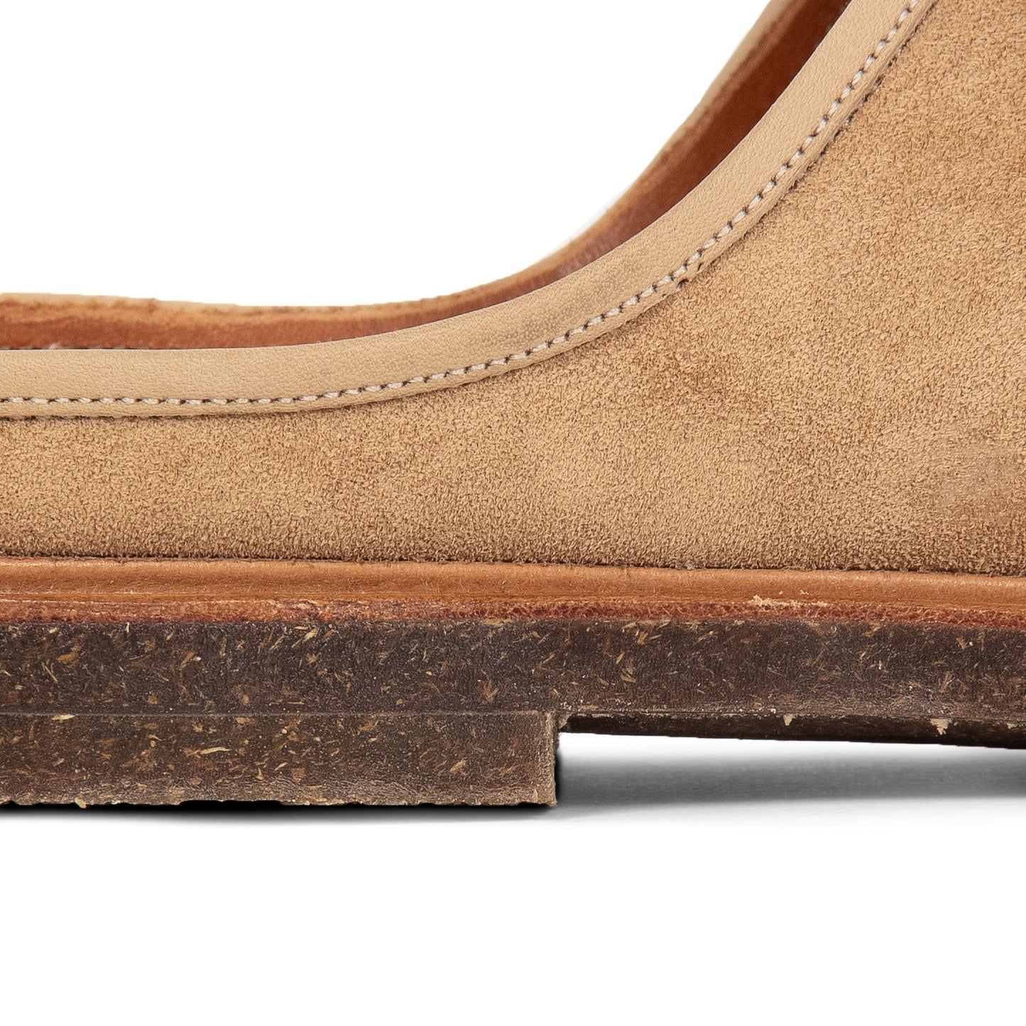 Mule - Peanut Papillon Calf Suede - VIBERG