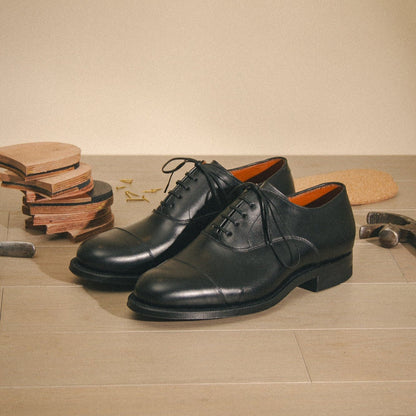 Bastion Oxford - Black Vocalou Calf - VIBERG