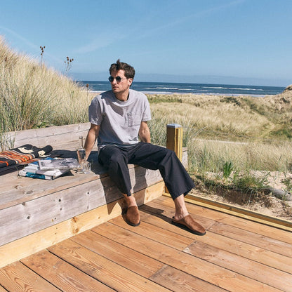 Mule - Acorn Janus Calf Suede - VIBERG