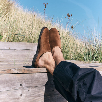 Mule - Acorn Janus Calf Suede - VIBERG