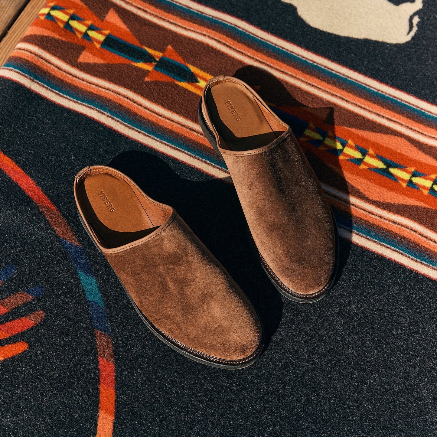 Mule - Acorn Janus Calf Suede - VIBERG