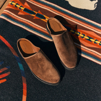 Mule - Acorn Janus Calf Suede - VIBERG