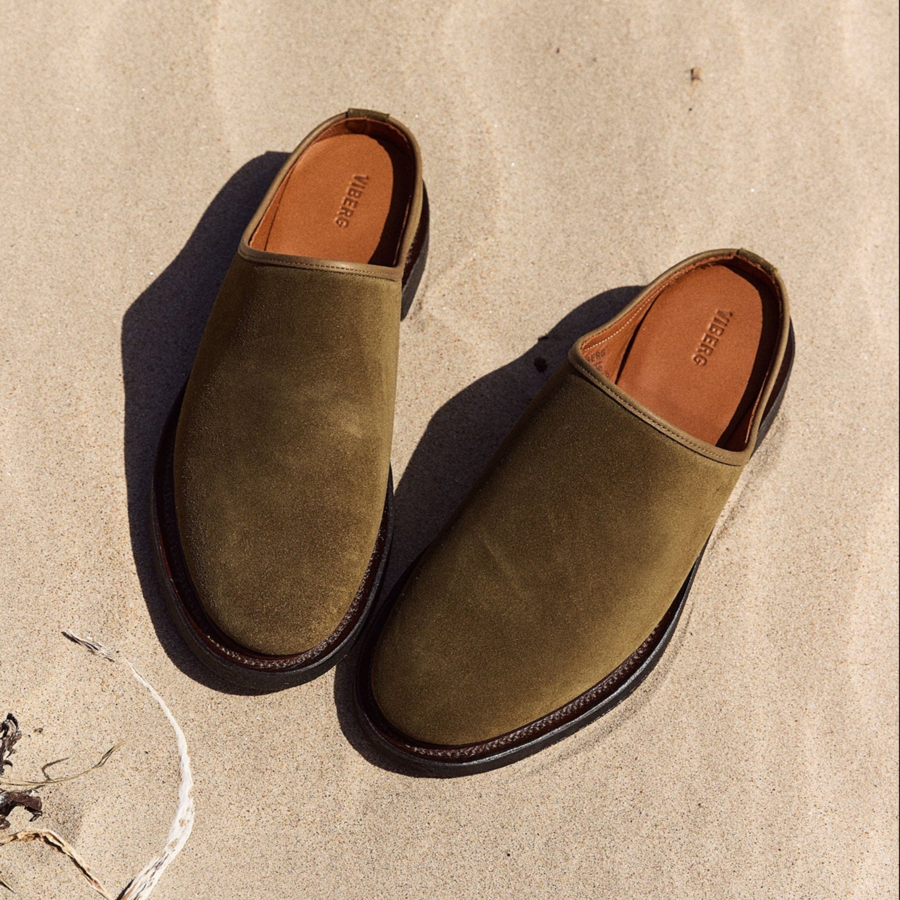 Mule - Avocado Janus Calf Suede - VIBERG