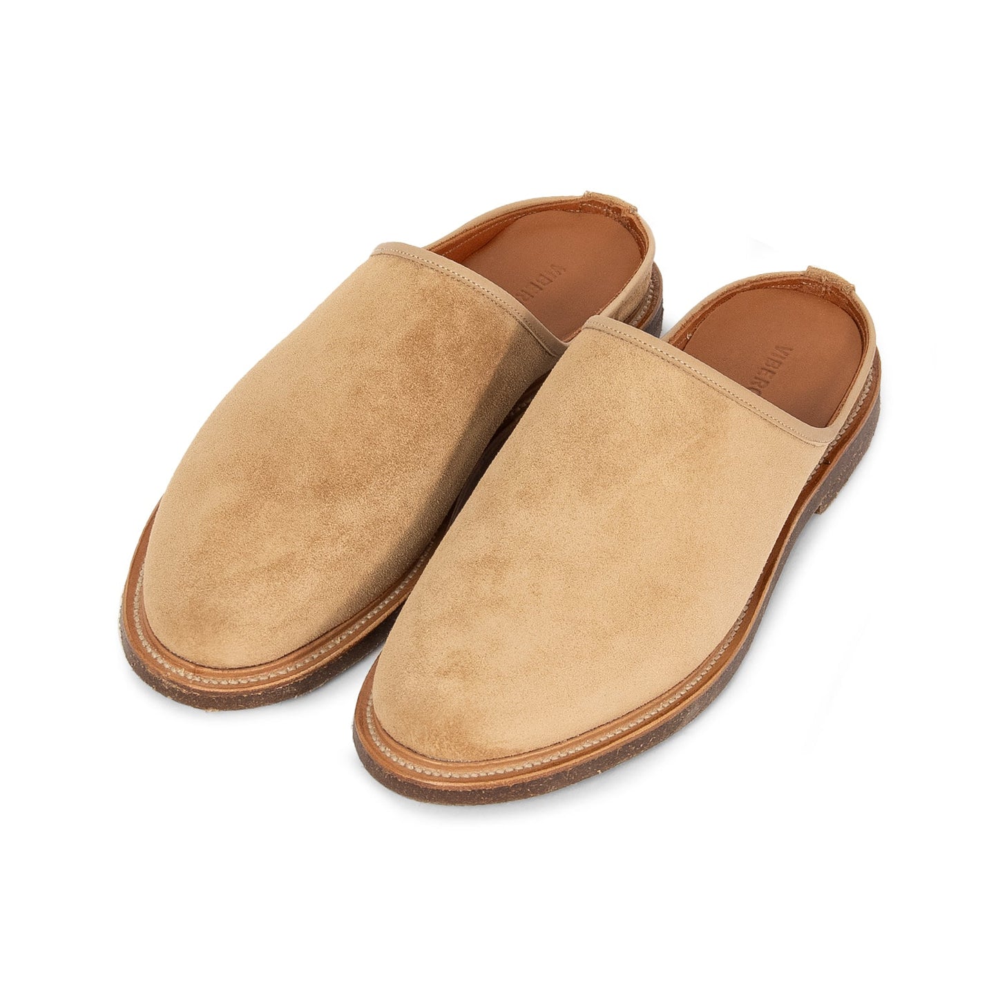 Mule - Peanut Papillon Calf Suede - VIBERG