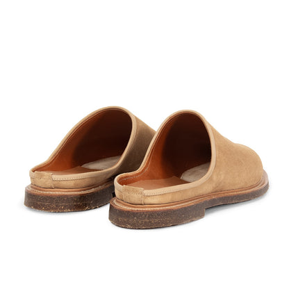 Mule - Peanut Papillon Calf Suede - VIBERG
