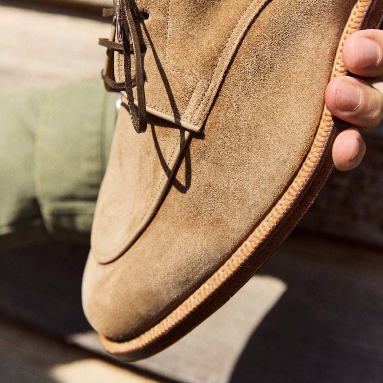 Savoy - Peanut Papillon Calf Suede - VIBERG